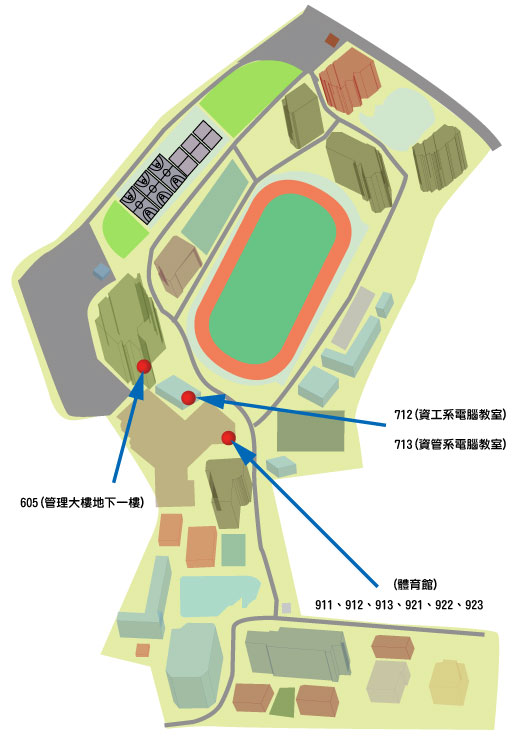 台北校區電腦教室分布圖